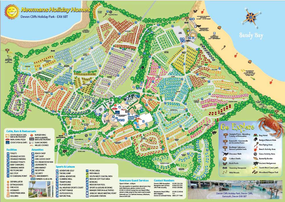 Devon Cliffs Holiday Park Map