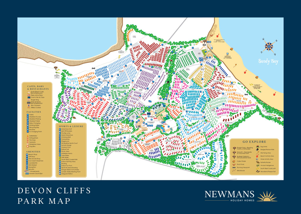 Map of Devon Cliffs